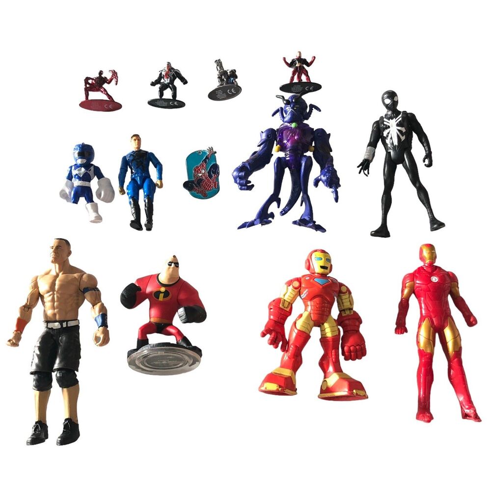 Super Hero Action Figures Lot Of 13  Marvel Disney TMNT Mattel LORD DREGG